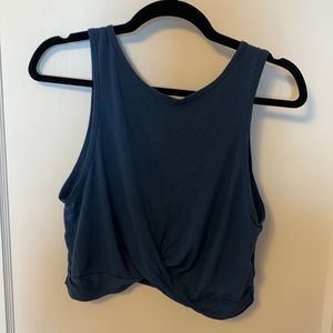 Beyond yoga crop blue tank